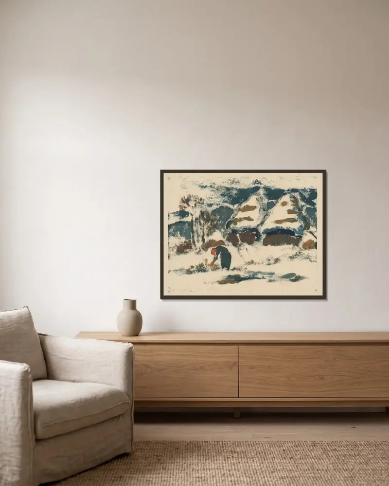 Gebirgslandschaft mit Vidienčanka von Zolo Palugyay gerahmt an einer Wand