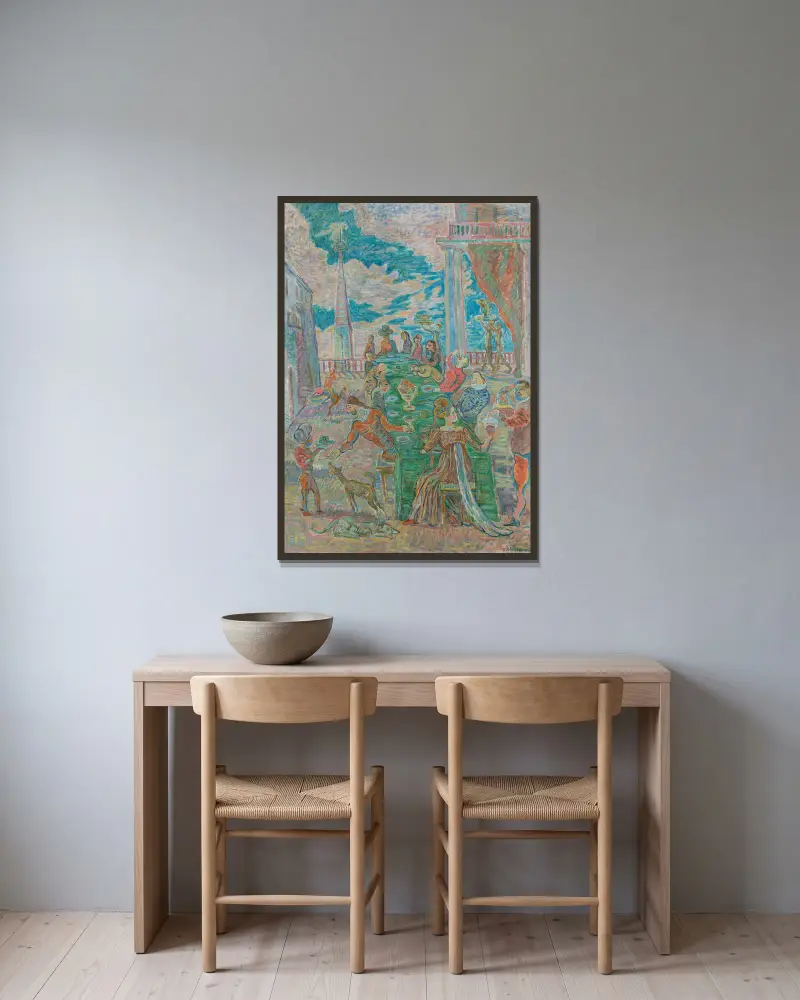 Bankett von Zygmunt Waliszewski gerahmt an einer Wand