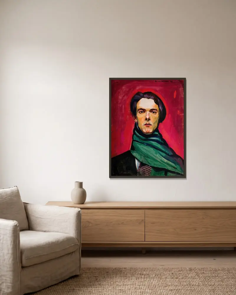 Self-Portrait von Zygmunt Waliszewski gerahmt an einer Wand