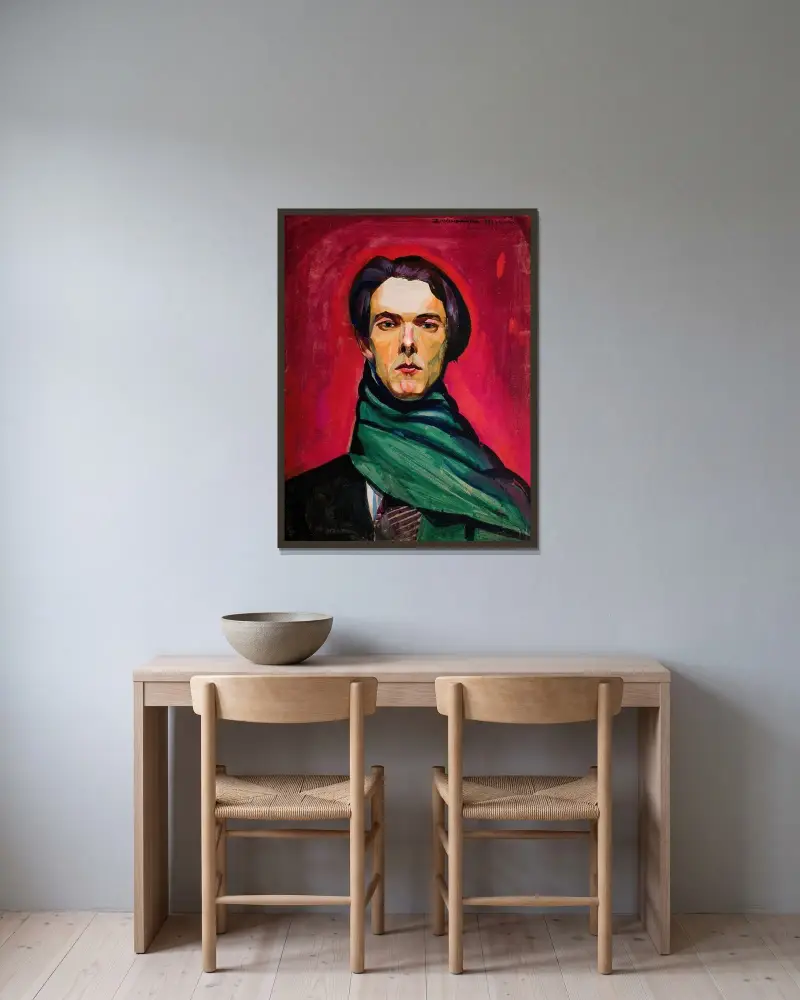 Self-Portrait von Zygmunt Waliszewski gerahmt an einer Wand