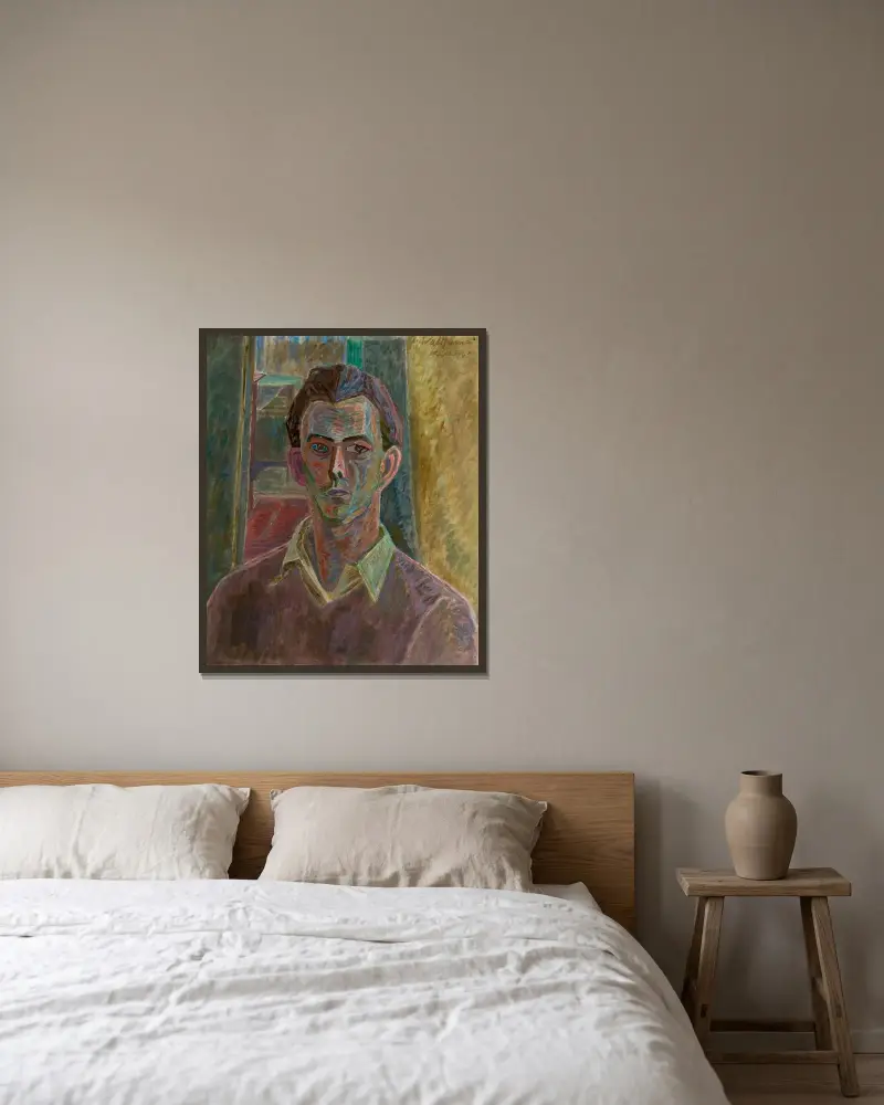 Self-portrait von Zygmunt Waliszewski gerahmt an einer Wand