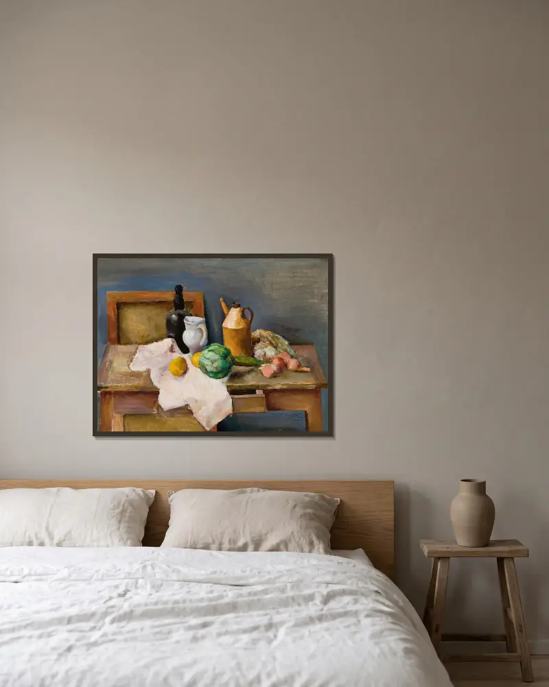 Stillleben, 1925 von Zygmunt Waliszewski gerahmt an einer Wand