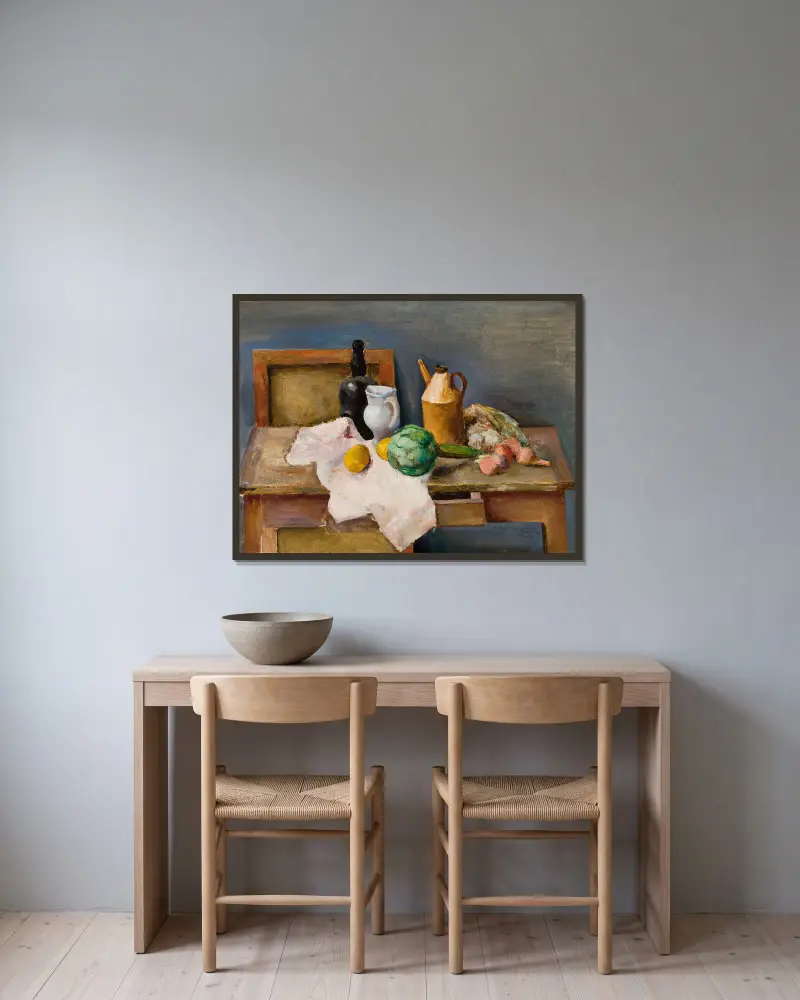 Stillleben, 1925 von Zygmunt Waliszewski gerahmt an einer Wand