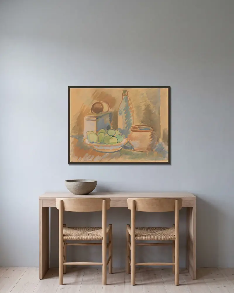 Stilleben – Nr. 1 von Zygmunt Waliszewski gerahmt an einer Wand