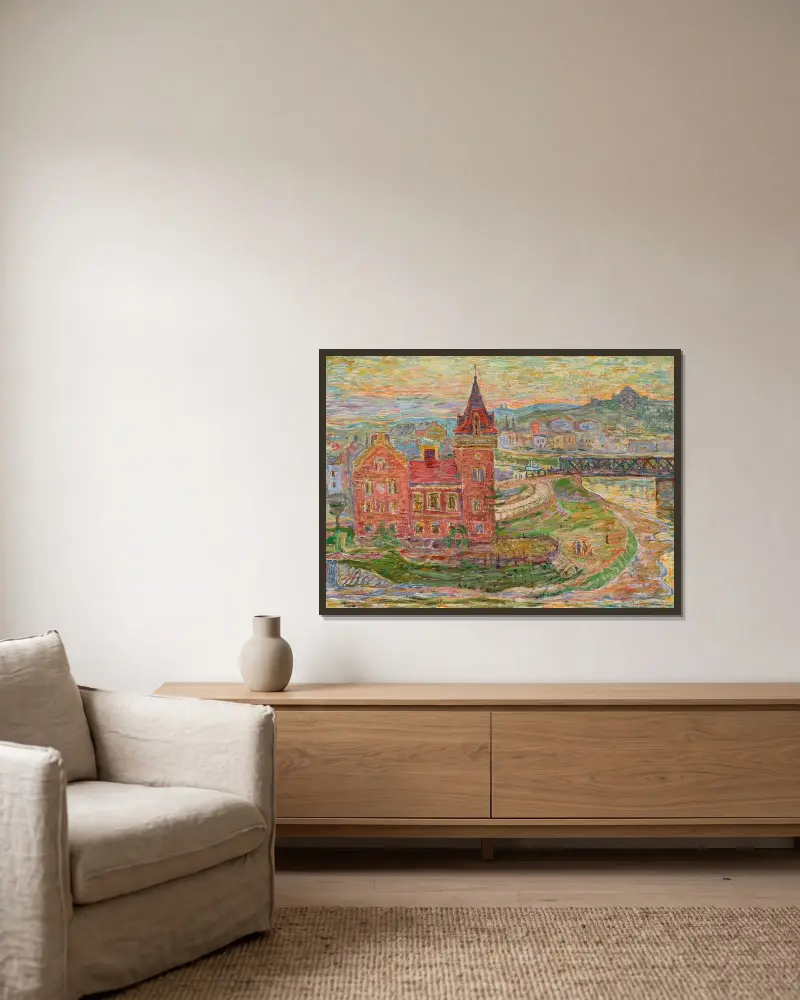 Blick von der Wawel von Zygmunt Waliszewski gerahmt an einer Wand