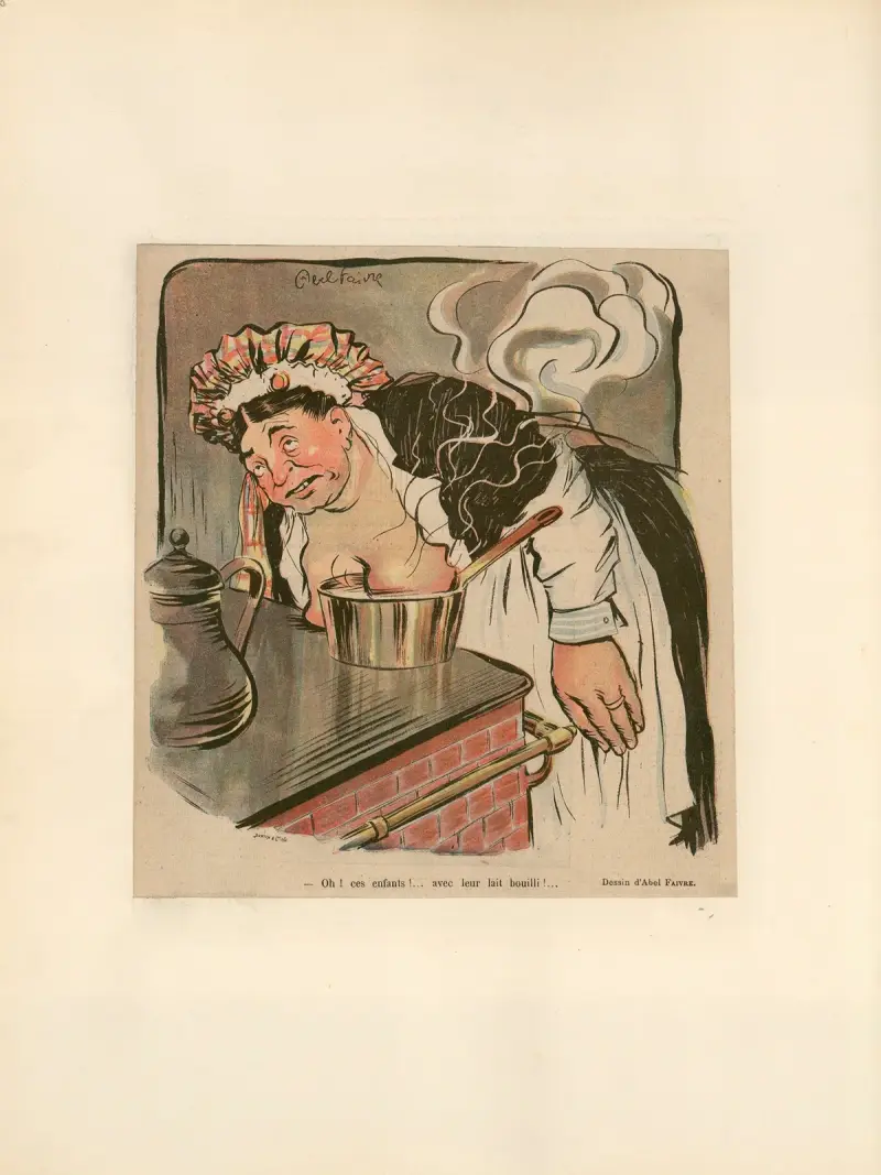 Oh! Ces enfants, avec leur lait bouilli av Abel Faivre