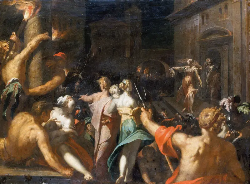 Judith visar Holofernes huvud av Abraham Bloemaert