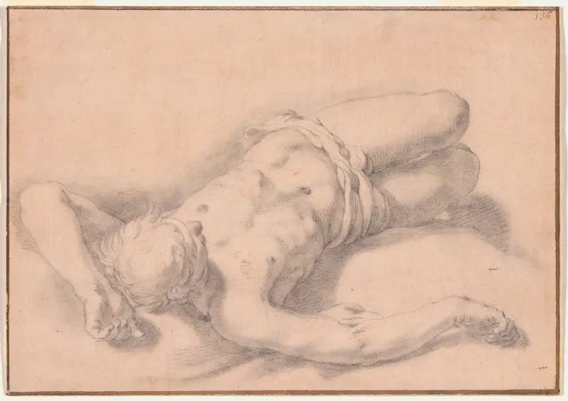 Studie av en naken man av Abraham Bloemaert