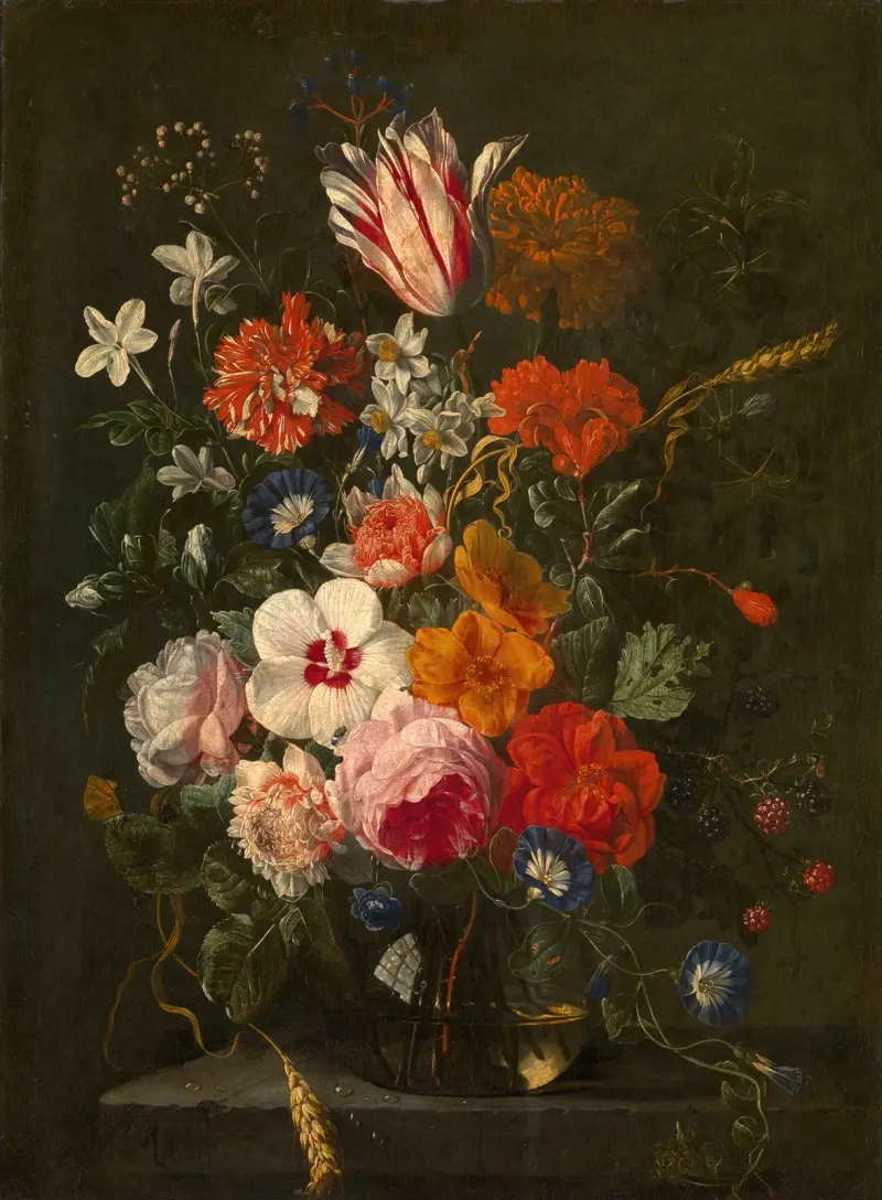 Kwiaty w wazonie, Abraham Mignon