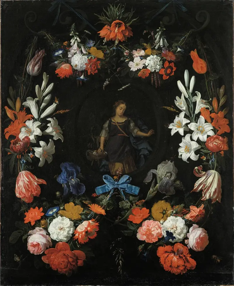 Garland of Flowers av Abraham Mignon