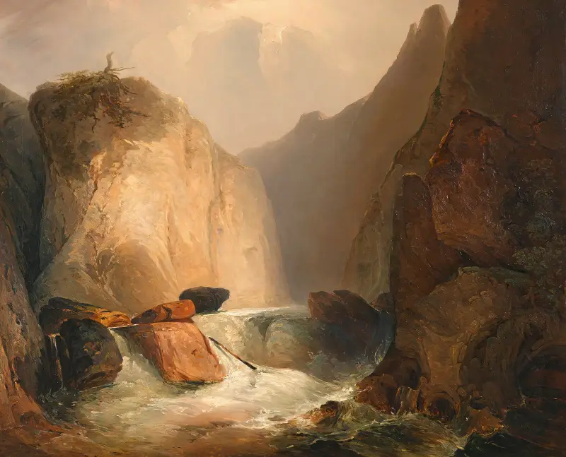 Felsenschlucht – Moldauenge bei Hohenfurt von Adalbert Stifter