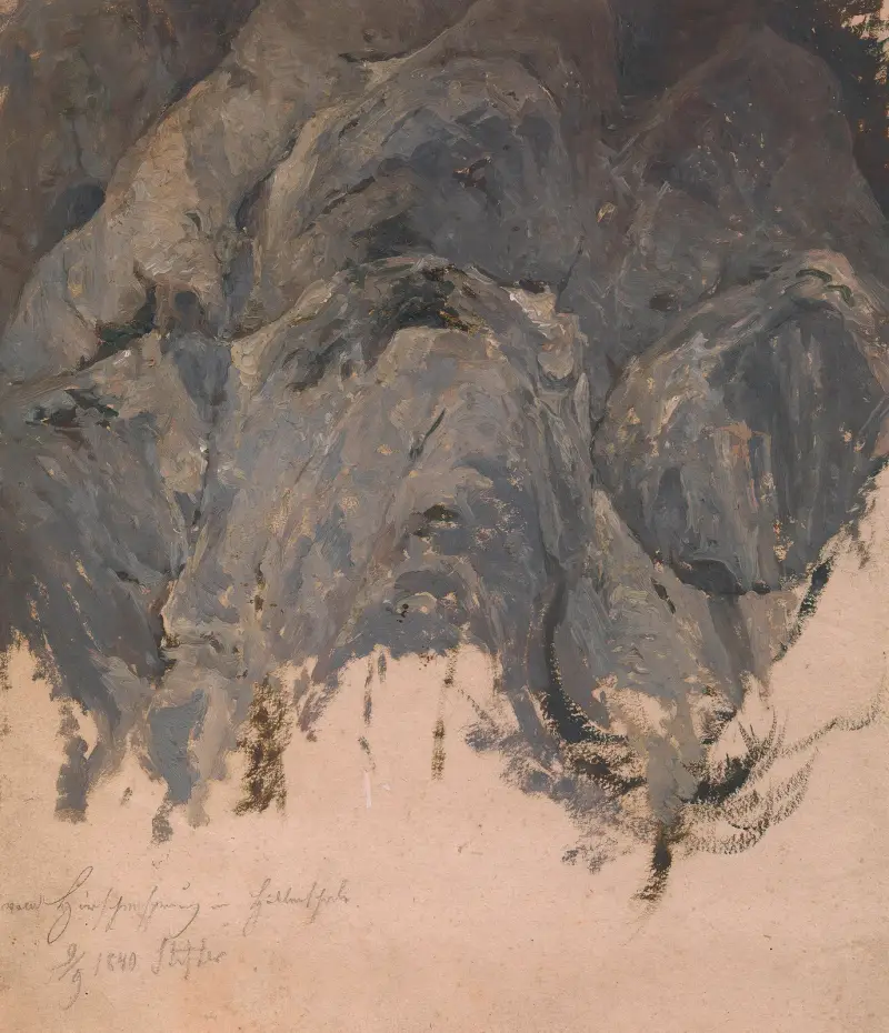 Skalní studie (Hirschensprung im Höllental), 1840 – Nr. 1, Adalbert Stifter