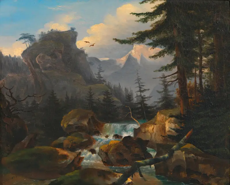 Wasserfall im Hochgebirge von Adalbert Stifter