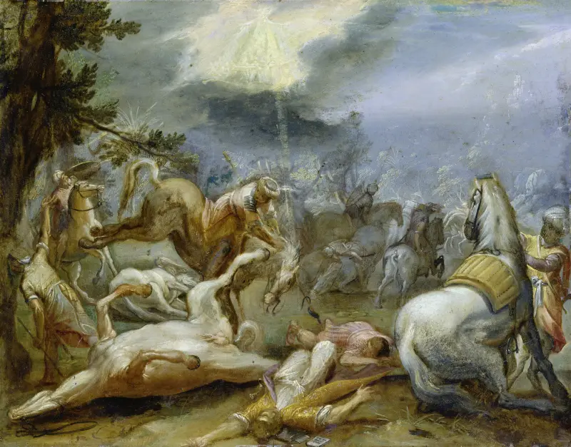 The Conversion of Saint Paul av Adam Elsheimer