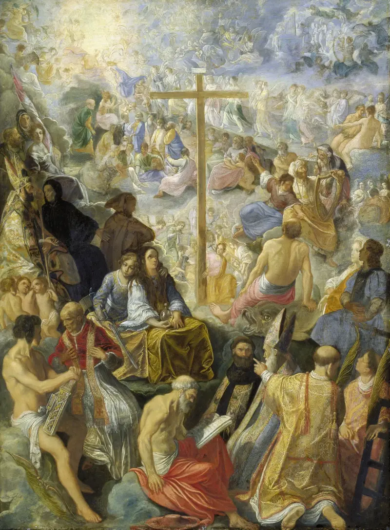The Frankfurt Altarpiece of the Exaltation of the True Cross av Adam Elsheimer