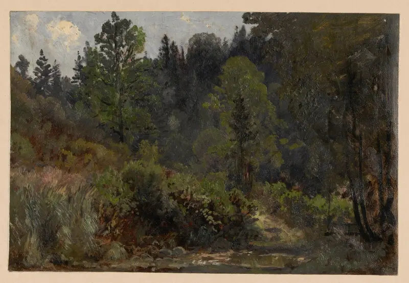 Bush and trees by the Szczawnik av Adolf Dressler