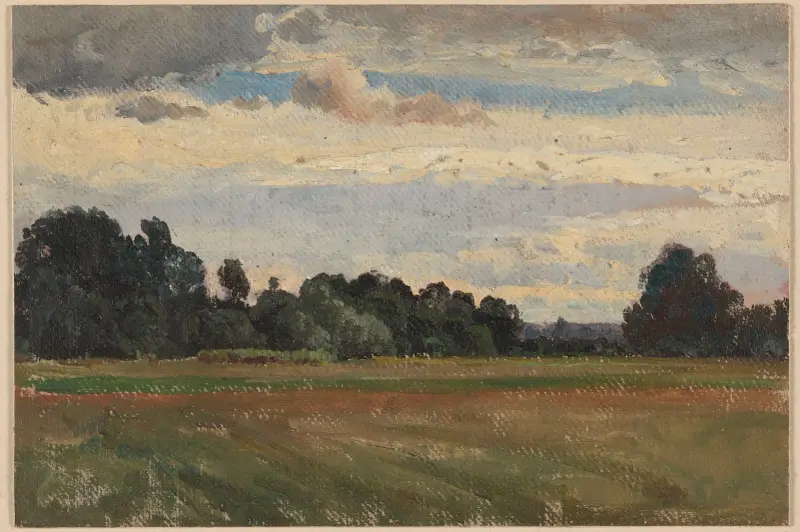 Fields near Trzebnica av Adolf Dressler