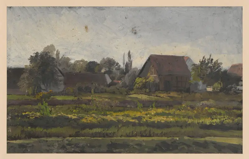 Rural buildings in Jelcz av Adolf Dressler