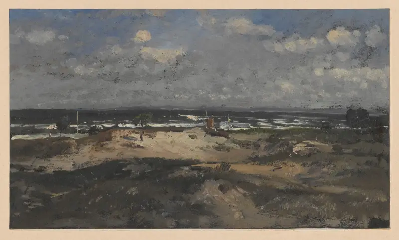 Havsstrand i Ahlbeck av Adolf Dressler