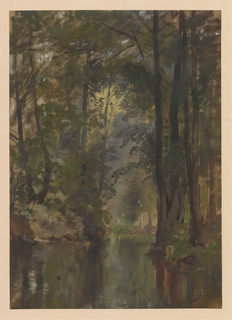 Trees by the Spree II av Adolf Dressler