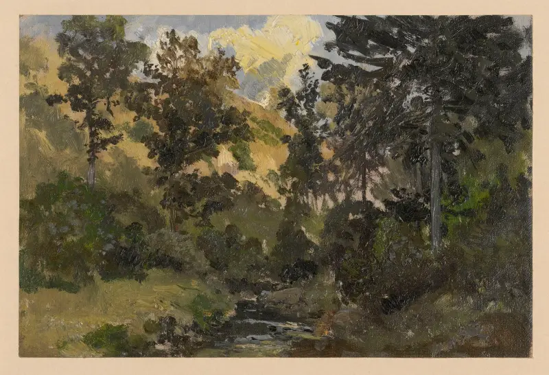 Trees by the Szczawnik II av Adolf Dressler