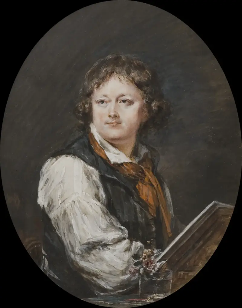 Self-portrait av Peter Adolf Hall