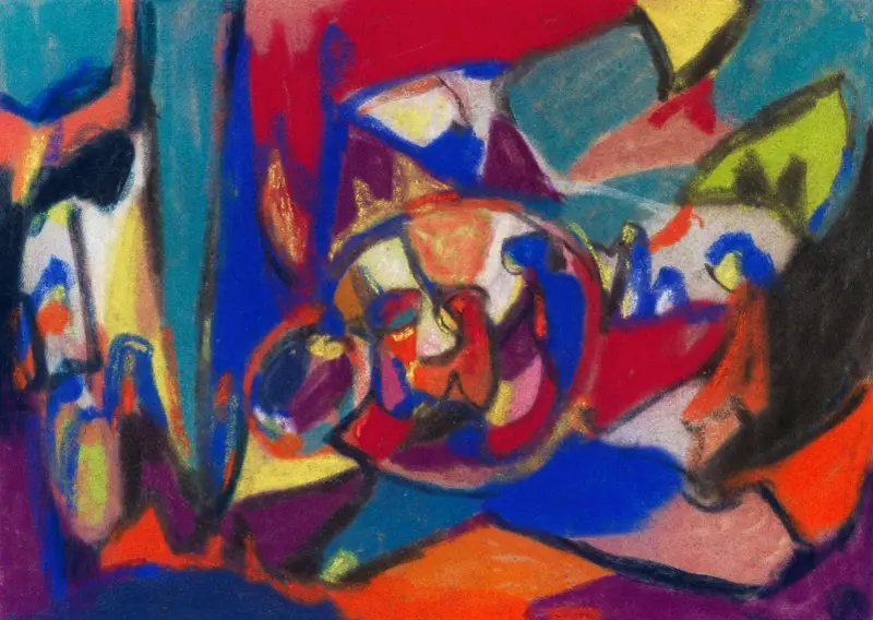 Kompozice (Klanění), cca 1930 – Nr. 1, Adolf Hölzel