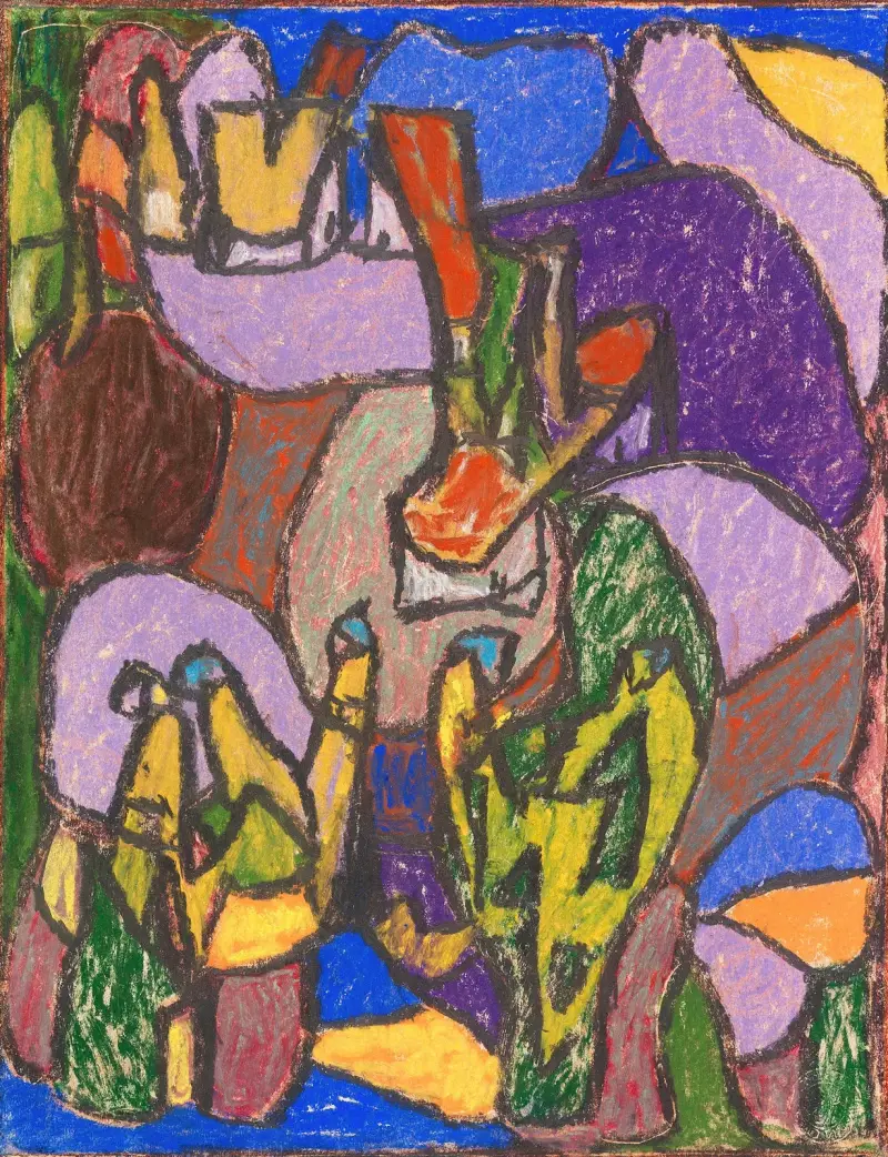 Ohne Titel (Figuren) von Adolf Hölzel