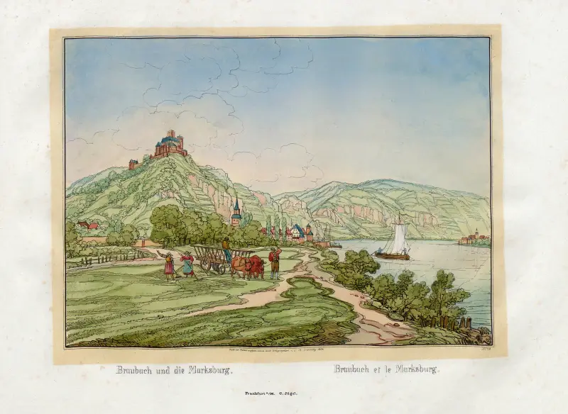 Braubach und die Marksburg von Johann Adolf Lasinsky