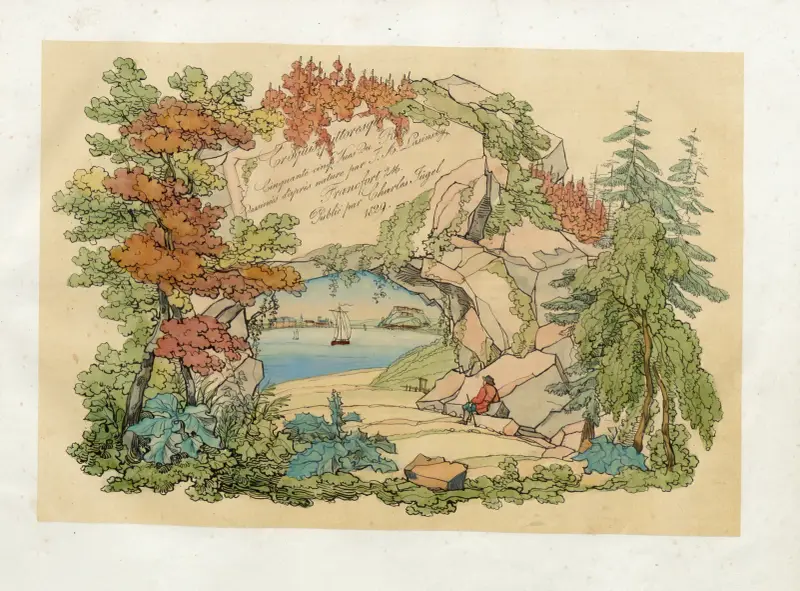 Pittoreska skisser – titelsida av Johann Adolf Lasinsky