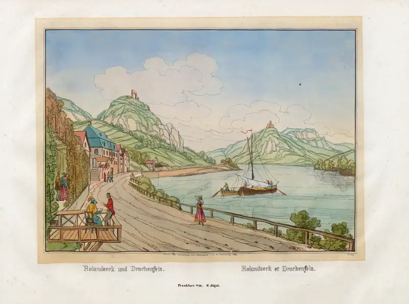 Rolandseck und Drachenfels von Johann Adolf Lasinsky