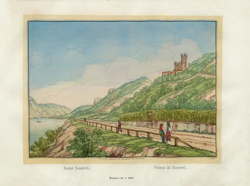Ruinen am Sonneck von Johann Adolf Lasinsky