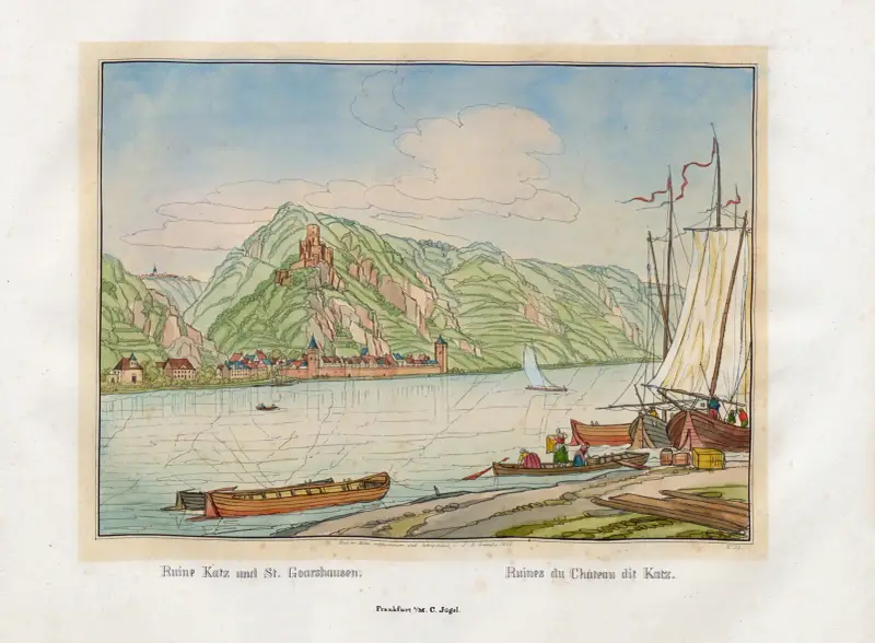 Ruiny zamku zwanego Katz, Johann Adolf Lasinsky