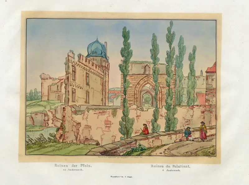 Ruiner i Pfalz, vid Andernach av Johann Adolf Lasinsky
