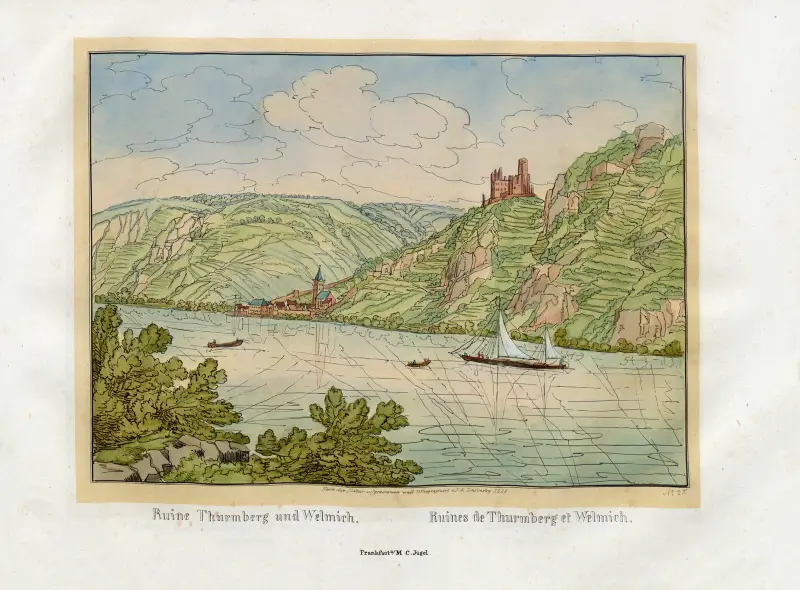Ruinen bei Thurmberg und Welmich von Johann Adolf Lasinsky