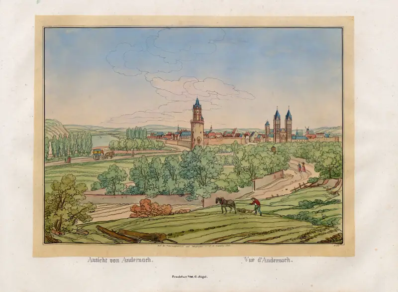 Pohled na Andernach, Johann Adolf Lasinsky