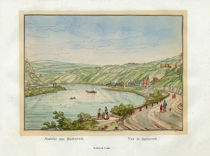 Pohled na Bacharach, Johann Adolf Lasinsky