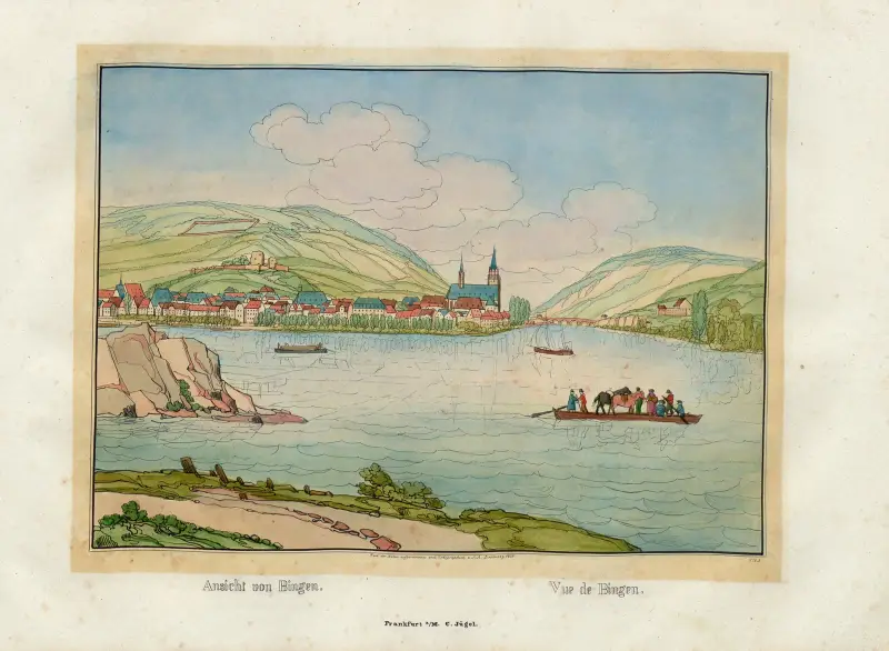 Ansicht von Bingen von Johann Adolf Lasinsky