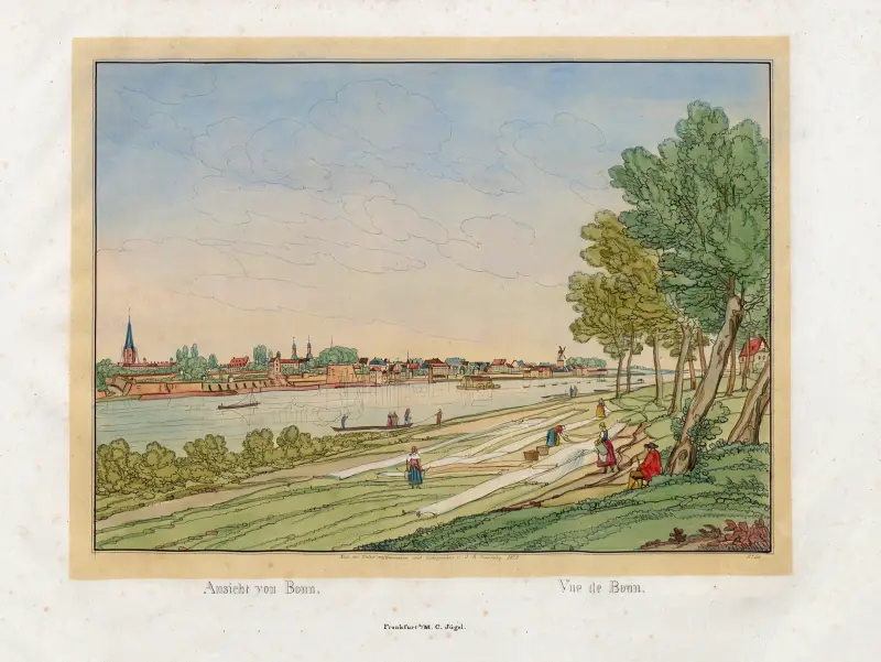 Vy över Bonn av Johann Adolf Lasinsky