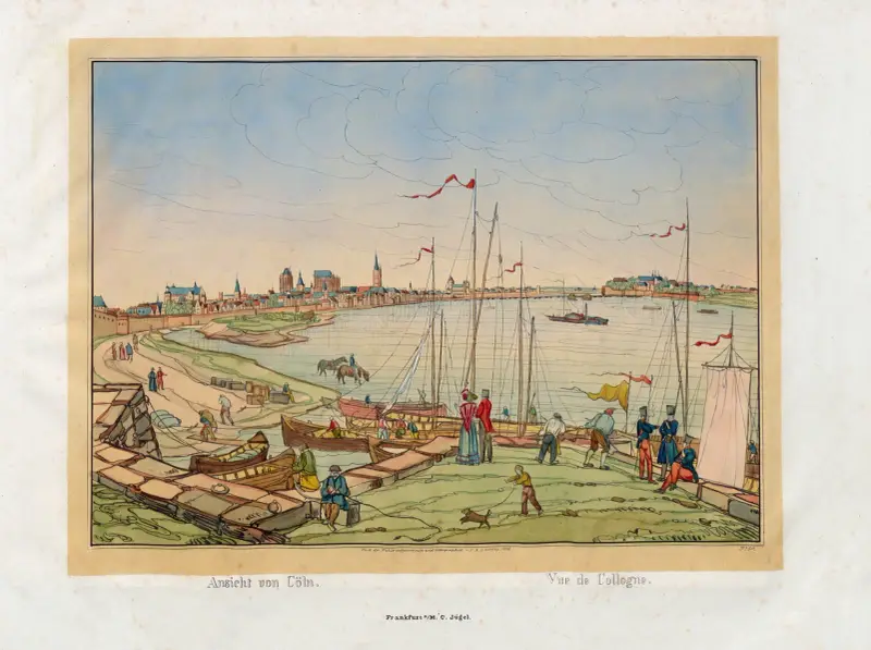 Vy av Köln av Johann Adolf Lasinsky