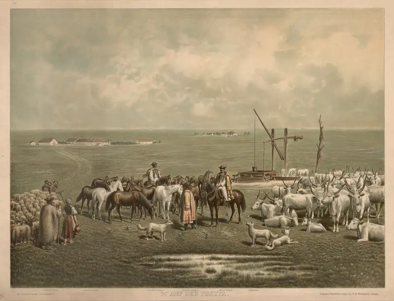 Auf der Puszta von Adolf Lehmann