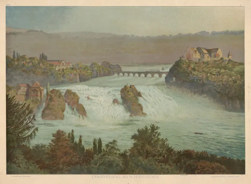 Der Rheinfall bei Schaffhausen av Adolf Lehmann