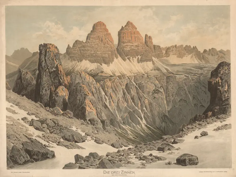 Die drei Zinnen aus den Dolomiten av Adolf Lehmann