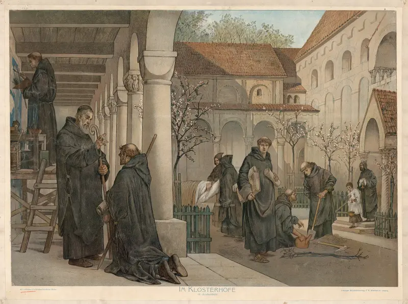 V klášterní dvoře (X. století), Adolf Lehmann