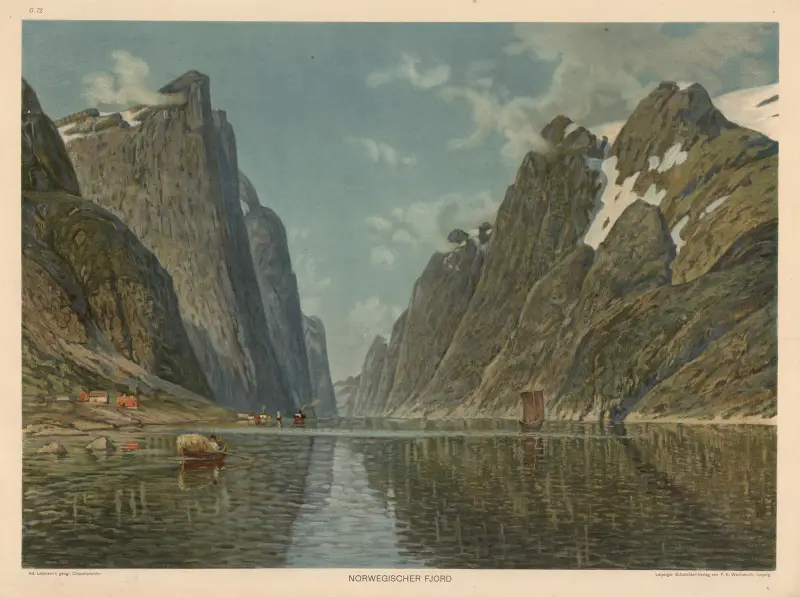 Norsk fjord av Adolf Lehmann