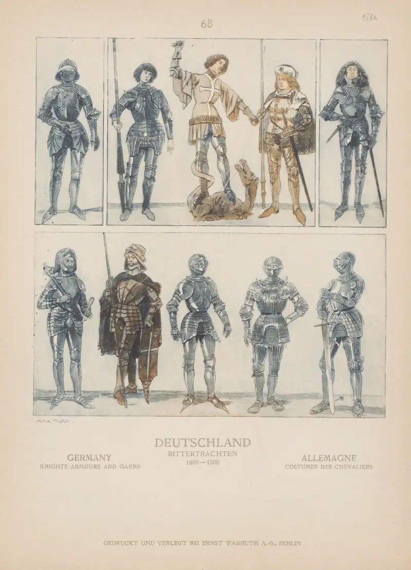 Germany; Knights armours and garbs av Adolf Rosenberg
