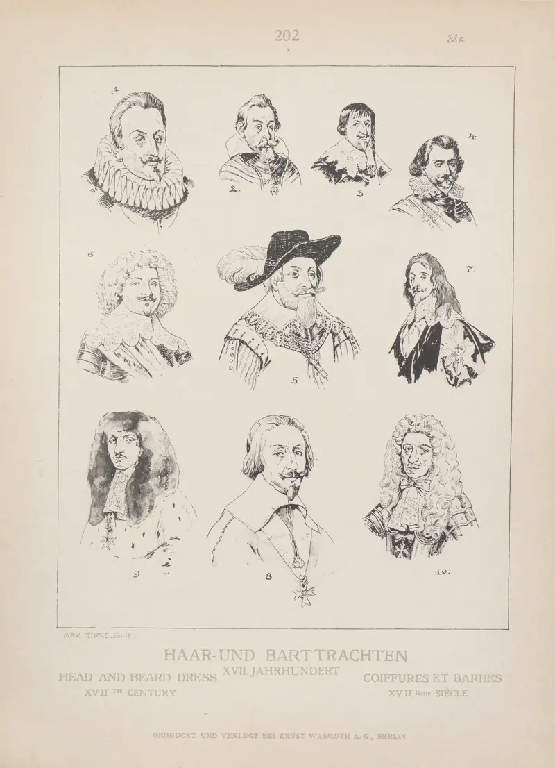Huvud- och skäggdräkt; 1600-talet av Adolf Rosenberg