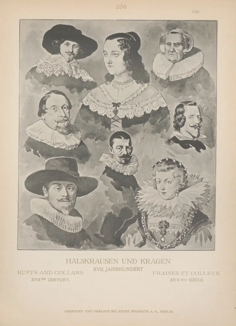 Ruffs and Collars; XVIIth century av Adolf Rosenberg