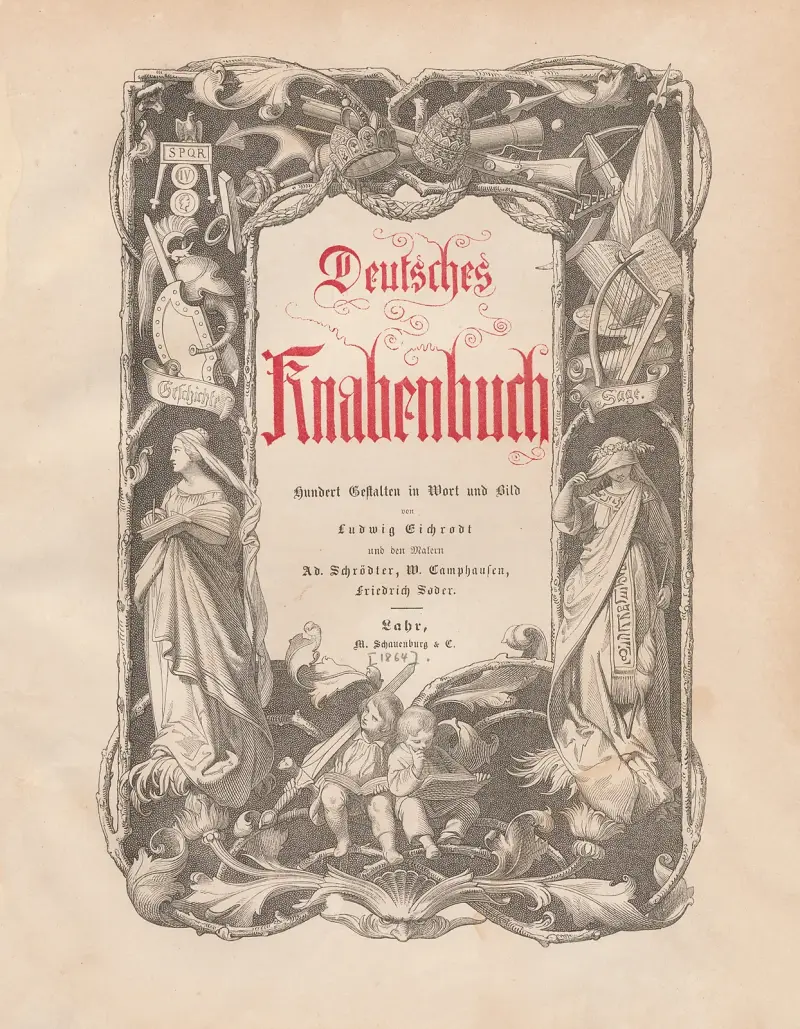 Tysk pojkbok – titelsida av Adolf Schrödter