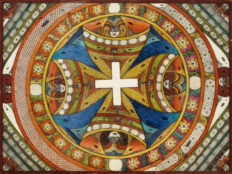 Roosali von Indien; Roosali von Rußland; Roosali von China; Und Roosali von Jappan im Skt. Adolf=Roosa=Gaarta av Adolf Wölfli